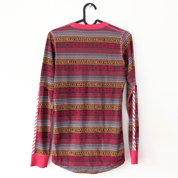 Helly Hansen Women's Holiday Patterned Long Sleeve Base Layer ~ Size Medium - Picture 6 of 9